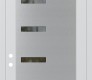 Modern Steel Front Door Diamond C8 36" x 96" white/white clear Glass Panel stainless steel RHI with Transom clear Glass