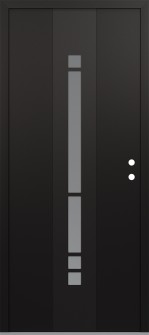 DIAMOND A3 36" X 80" BLACK/WHITE FROSTED GLASS PANEL BLACK LHI