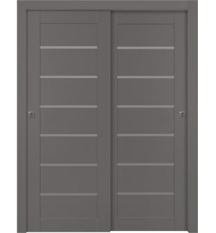 Alba Gray Matte Bypass doors
