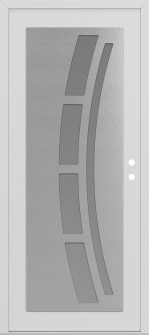 Diamond C12 36" x 80" white/white frosted Glass Panel stainless steel LHI