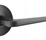 Modern Steel Front Door EMTEK ATHENA LEVER WITH MODERN ROSETTE PASSAGE LH FLAT BLACK (US19) 5107