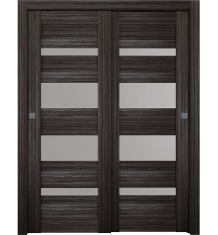 Mirella Vetro Gray Oak Bypass doors