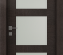 Avanti 3 Lite Vetro Black Apricot Modern Interior Door by Belldinni