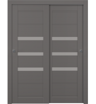 Rita Vetro Gray Matte Bypass doors