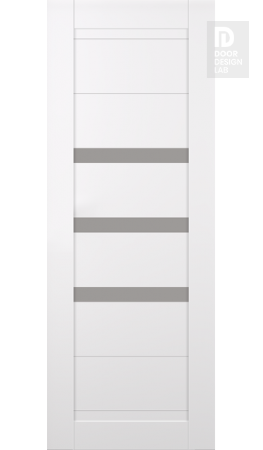 DOOR SLAB DORA VETRO SNOW WHITE 24" X 92 1/2" X 1 3/4" FROSTED GLASS