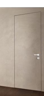 Primed Door Example For Plastering In Brown Frameless