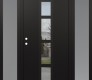DIAMOND A10 64" X 80" BLACK/BLACK CLEAR GLASS PANEL BLACK LHI WITH 2 SIDELITES FROSTED GLASS
