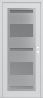 Diamond C10 36" x 80" white/white frosted Glass Panel stainless steel LHI