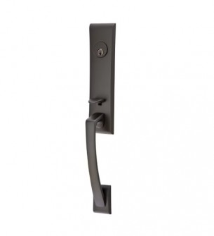 EMTEK APOLLO SINGLE CYLINDER KEYD 4815 FLAT BLACK US19