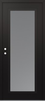 Diamond C1 36" x 80" black/white frosted Glass Panel black RHI