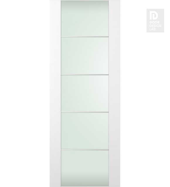DOOR SLAB SMART PRO H3G 4H VETRO POLAR WHITE 36" X 96" X 1 3/4" TEMPERED FROSTED GLASS