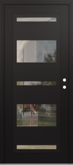 Diamond C10 36" x 80" black/black clear Glass Panel black LHI