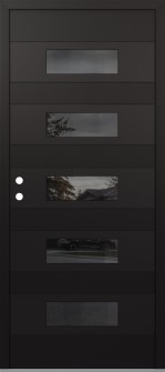 Diamond D5 36" x 80" black/black mirrored Glass Panel black RHI