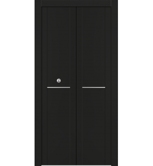 Avon 01 1H Black Matte Bi-folding doors