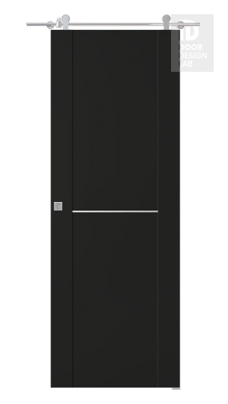 Avon 01 1h Black Matte Barn Doors - Doordesignlab