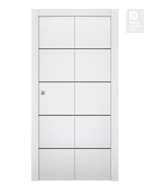 Optima 4H Black Snow White Bi-folding doors
