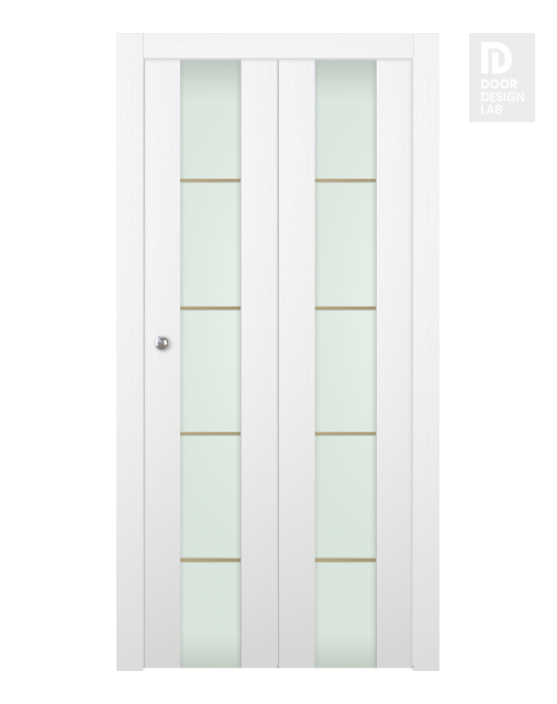 Palladio 202 4H Gold Strips Vetro Bianco Noble Bi-folding doors