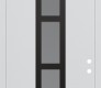 DIAMOND A10 36" X 96" BLACK/WHITE FROSTED GLASS PANEL BLACK RHI WITH TRANSOM FROSTED GLASS
