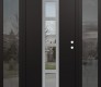DIAMOND A10 64" X 80" BLACK/BLACK CLEAR GLASS PANEL STAINLESS STEEL RHI WITH 2 SIDELITES MIRRORED GLASS