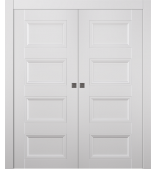 Oxford Duo 07 3R Snow White Double pocket doors