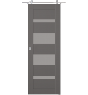 Mirella Vetro Gray Matte Barn doors