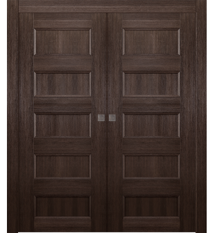 Oxford Uno 07 4R Veralinga Oak Double pocket doors
