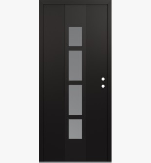 DIAMOND A10 36" X 80" BLACK/WHITE FROSTED GLASS PANEL BLACK LHI