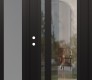 Modern Steel Front Door Diamond C15 52" x 80" black/black clear Glass Panel black RHI with Sidelite frosted Glass