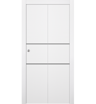 Palladio 2H Black Bianco Noble Bi-folding doors