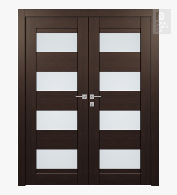 Della Vetro Veralinga Oak Modern Interior Double Swing Doors by Belldinni
