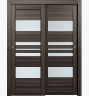 Romi Vetro Gray Oak Bypass doors