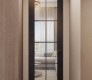 Avanti 8 Lite Clear Vetro Black Apricot Modern Interior Frameless Door by Belldinni