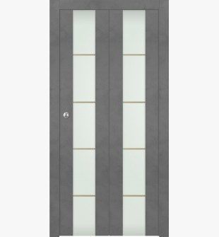 Avon 202 4H Gold Strips Vetro Dark Urban Bi-folding doors
