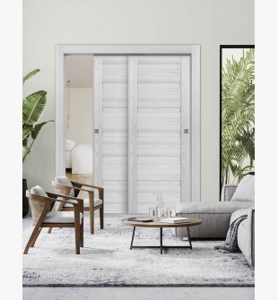 Louver Ribeira Ash Bypass doors