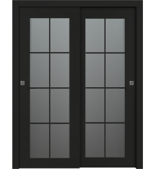 Avon 8 Lite Vetro Black Matte Bypass doors