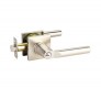 EMTEK HANOVER LEVER WITH SQUARE ROSETTE DUMMY 5022 SATIN NICKEL US15 for Steel Front Doors