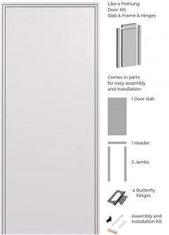 RTA LIKE A PREHUNG DOOR SMART PRO FLAT POLAR WHITE 30" X 80" X 1 3/4" SOLID CORE