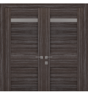 Imma Vetro Gray Oak Double doors