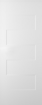 DOOR SLAB 5 PANEL MODERN SHAKER SNOW WHITE 28" X 80" X 1 3/8" HONEYCOMB BOX