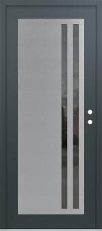 Diamond C6 36" x 80" anthracite/anthracite mirrored Glass Panel stainless steel LHI