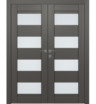 Della Vetro Gray Matte Double doors