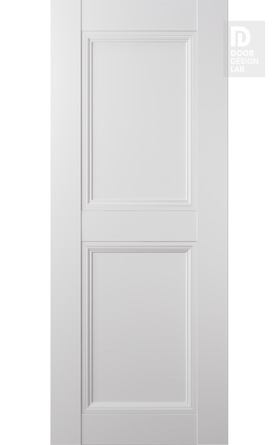 Modern Interior DOOR SLAB OXFORD DUO 07 RN SNOW WHITE 18" X 84" X 1 3/4"