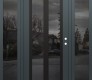 Modern Steel Front Door Diamond C14 60" x 80" anthracite/anthracite mirrored Glass Panel black LHI with 2 Sidelites mirrored Glass