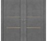 Avon 01 3H Gold Dark Urban Modern Interior Double Swing Doors by Belldinni