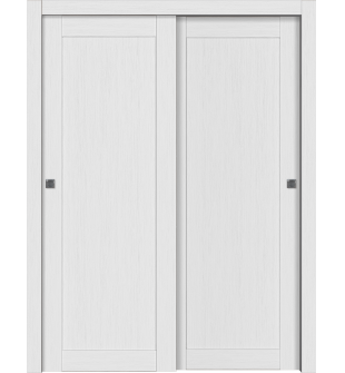 Shaker 1 Panel Bianco Noble Bypass doors
