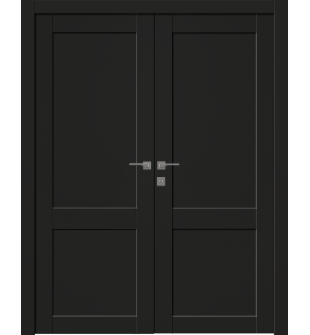 Shaker 2 Panel Black Matte Double doors
