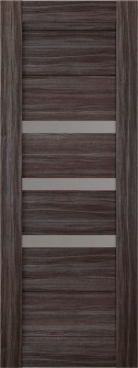 DOOR SLAB DORA VETRO GRAY OAK 18" X 92 1/2" X 1 9/16" FROSTED GLASS