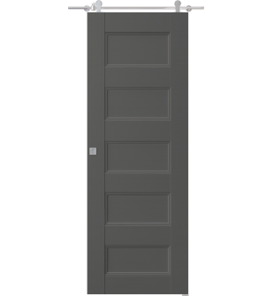 Oxford Uno 07 4R Gray Matte Barn doors