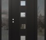 DIAMOND A12 60" X 80" BLACK/BLACK CLEAR GLASS PANEL BLACK LHI WITH 2 SIDELITES MIRRORED GLASS