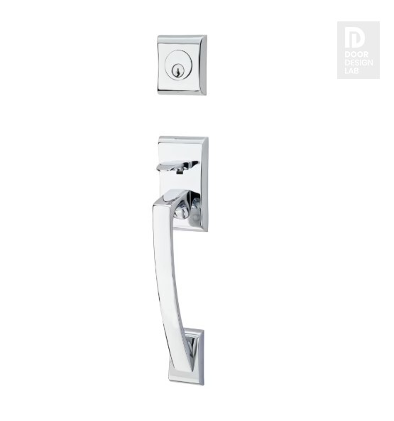 EMTEK ARES DOUBLE CYLINDER KEYD 4827 POLISHED CHROME US26 for Steel Front Doors